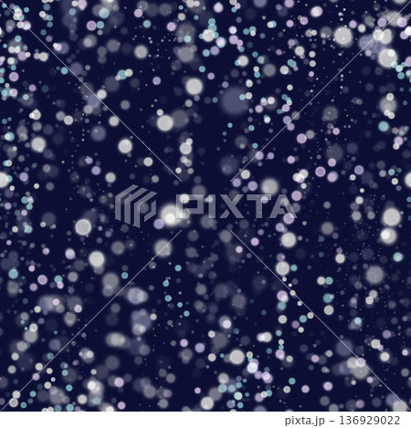 雪(光)の球が舞う背景素材(紺色) 136929022