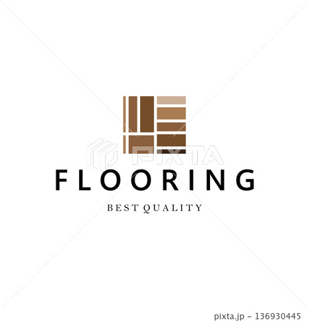 Luxury Floor Logo Decoration, Elegant Brand Identity and Color Palette 136930445