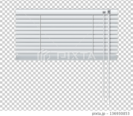 closed white blinds 136930853