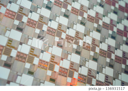 Silicon wafer for manufacturing semiconductor of integrated circuit. 136931517