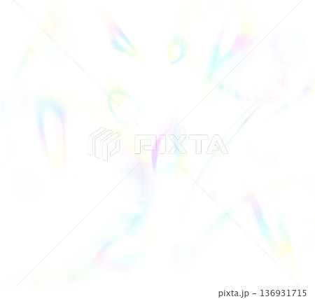 虹色の光が飛び散る透過素材 虹色の光が飛び散る透過素材 136931715
