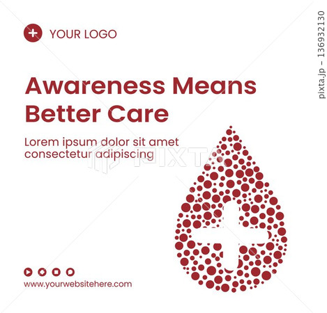 Flat Cartoon Hand Drawn Illustration for World Hemophilia Day Background 136932130