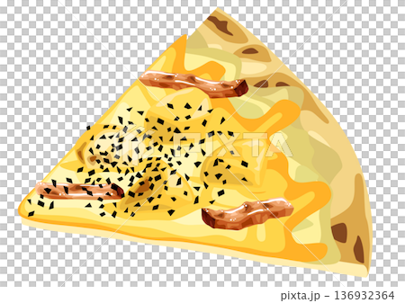 Cut Pizza Bacon Potato 136932364