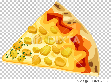 カットピザ　コーン 136932367