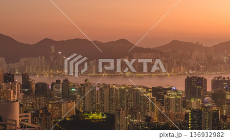 Jan 11 2026 Evening Light Illuminating Vibrant Urban Skyline of Kwun Tong Jan 11 2026 Evening Light Illuminating Vibrant Urban Skyline of Kwun Tong 136932982