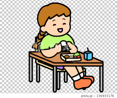 校園生活:棕髮女孩吃飯團 校園生活:棕髮女孩吃飯團 136933176