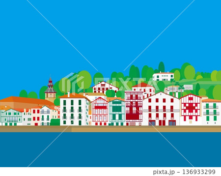 サン・ジャン・ド・リュズ　saint jean de luz　バスク　basque　フランス　春風景 136933299