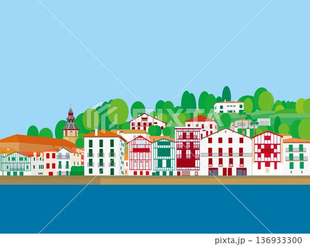 サン・ジャン・ド・リュズ　saint jean de luz　バスク　basque　フランス　春風景 136933300