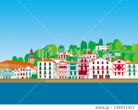 サン・ジャン・ド・リュズ　saint jean de luz　バスク　basque　フランス　春風景 136933303