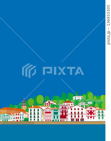 サン・ジャン・ド・リュズ saint jean de luz バスク basque フランス 春風景 サン・ジャン・ド・リュズ saint jean de luz バスク basque フランス 春風景 136933305