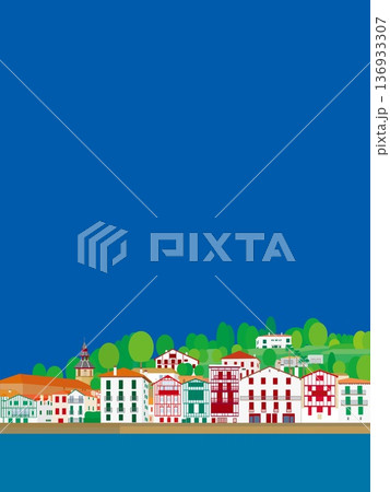 サン・ジャン・ド・リュズ saint jean de luz バスク basque フランス 春風景 サン・ジャン・ド・リュズ saint jean de luz バスク basque フランス 春風景 136933307