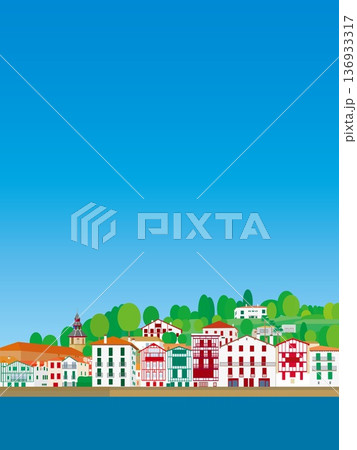 サン・ジャン・ド・リュズ　saint jean de luz　バスク　basque　フランス　春風景 136933317