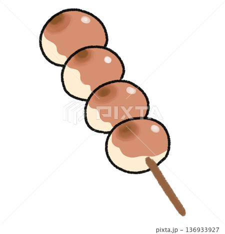 みたらし団子のかわいいイラスト 136933927