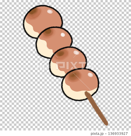 みたらし団子のかわいいイラスト 136933927