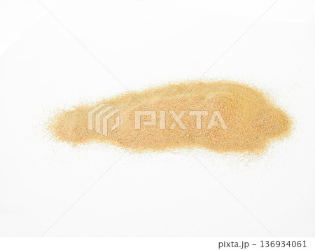 Sand Beach Isolated White Background Texture Summer Desert Zen Garden Coast Ocean for Vacation, Hot Summer Tropical Scene Chill Nature, Summer Time Yoga Holiday Dune Pile Dry Brown Heap Particle. Sand Beach Isolated White Background Texture Summer Desert Zen Garden Coast Ocean for Vacation, Hot Summer Tropical Scene Chill Nature, Summer Time Yoga Holiday Dune Pile Dry Brown Heap Particle. 136934061
