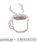シンプルなコーヒーのイラスト 136934250