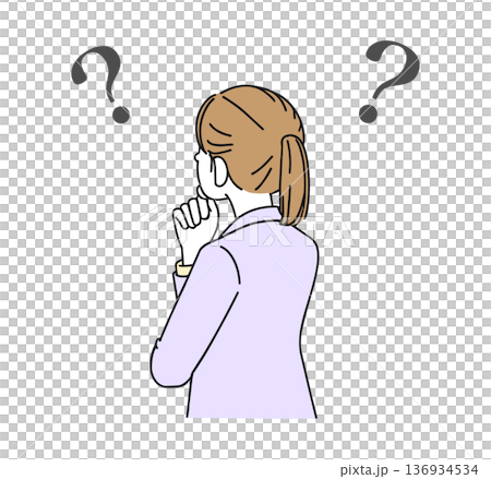 懷疑一個女人的插圖 136934534