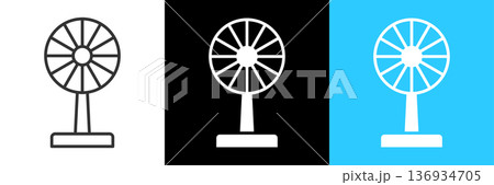 扇風機のベクターアイコン 扇風機のベクターアイコン 136934705