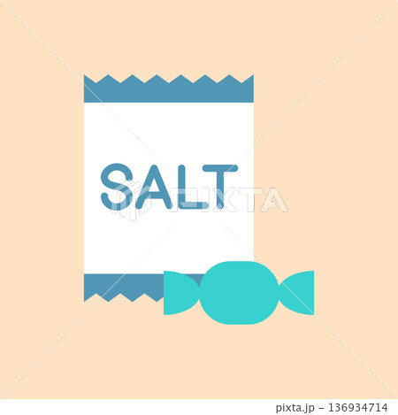 塩飴のベクターアイコン 塩飴のベクターアイコン 136934714