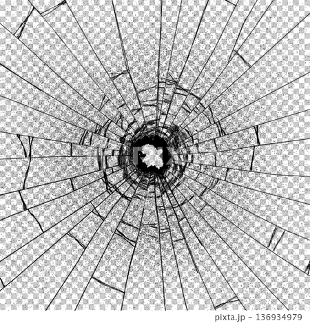 Radial crack background illustration 136934979