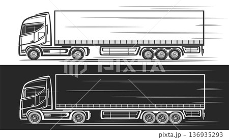 Vector logo for Trailer Truck Vector logo for Trailer Truck 136935293