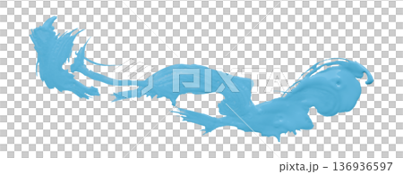 Light blue brush isolated on transparent background Light blue watercolor Light blue brush isolated on transparent background Light blue watercolor 136936597
