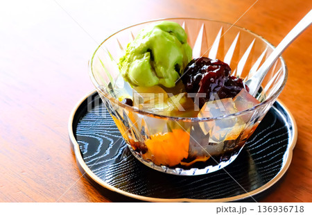 抹茶あんみつ 136936718