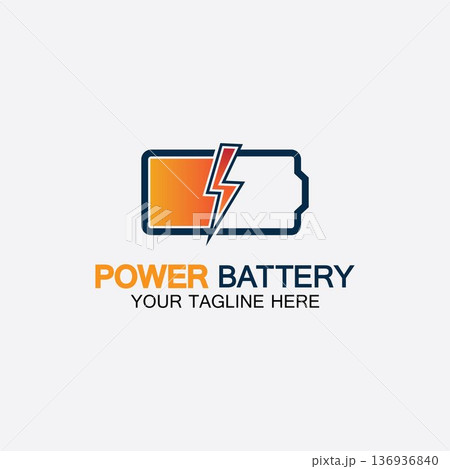 Power Battery Logo icon vector illustration Design Template.Battery Charging vector icon.Battery power and flash lightning bolt logo Power Battery Logo icon vector illustration Design Template.Battery Charging vector icon.Battery power and flash lightning bolt logo 136936840