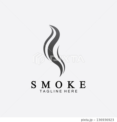 Smoke steam icon logo illustration isolated on white background,Aroma vaporize icons. Smells vector line icon, hot aroma, stink or cooking steam symbols, smelling or vapor 136936923