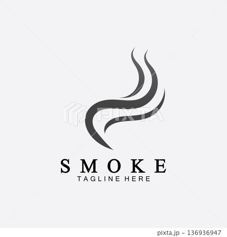 Smoke steam icon logo illustration isolated on white background,Aroma vaporize icons. Smells vector line icon, hot aroma, stink or cooking steam symbols, smelling or vapor 136936947