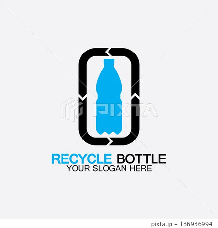 Recycle plastic bottle logo icon vector illustration design.Bottle with recycle symbol. Plastic recycling symbol flat icon-vector illustration Recycle plastic bottle logo icon vector illustration design.Bottle with recycle symbol. Plastic recycling symbol flat icon-vector illustration 136936994