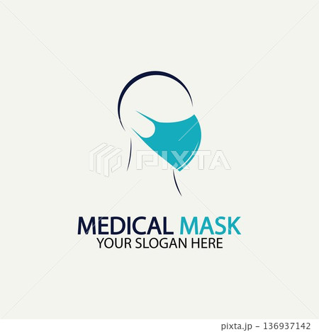 Face protection Mask Vector logo. Medical Mask logo vector icon illustration design Face protection Mask Vector logo. Medical Mask logo vector icon illustration design 136937142