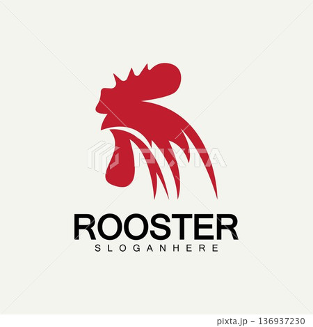 Rooster head logo vector icon symbol illustration design.Rooster  chicken  cock. Abstract vector illustration 136937230