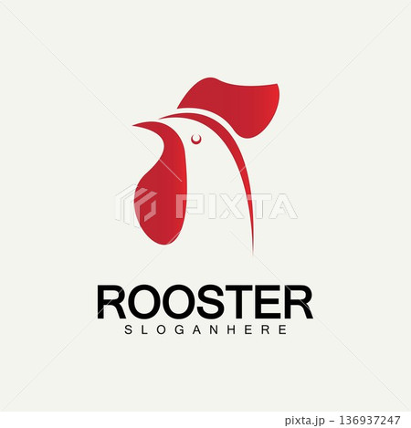 Rooster head logo vector icon symbol illustration design.Rooster  chicken  cock. Abstract vector illustration 136937247