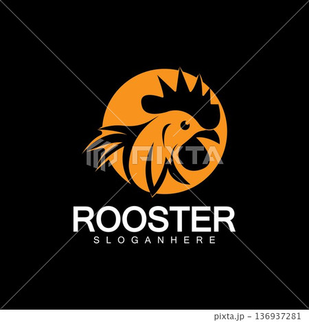 Rooster head logo vector icon symbol illustration design.Rooster  chicken  cock. Abstract vector illustration 136937281