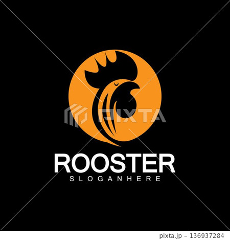 Rooster head logo vector icon symbol illustration design.Rooster chicken cock. Abstract vector illustration Rooster head logo vector icon symbol illustration design.Rooster chicken cock. Abstract vector illustration 136937284