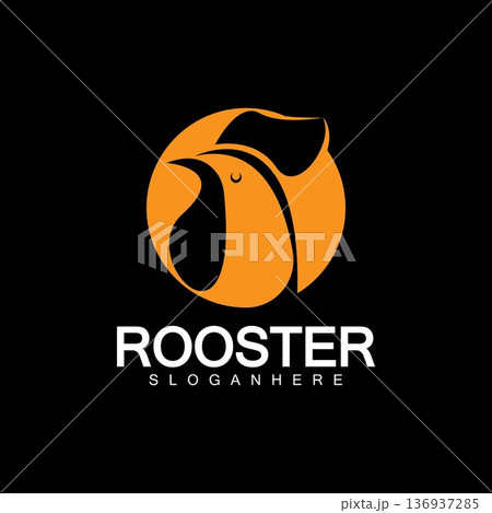 Rooster head logo vector icon symbol illustration design.Rooster  chicken  cock. Abstract vector illustration 136937285