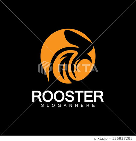 Rooster head logo vector icon symbol illustration design.Rooster  chicken  cock. Abstract vector illustration 136937293