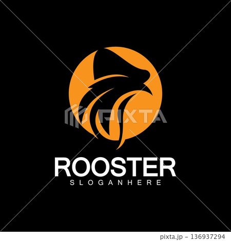 Rooster head logo vector icon symbol illustration design.Rooster  chicken  cock. Abstract vector illustration 136937294