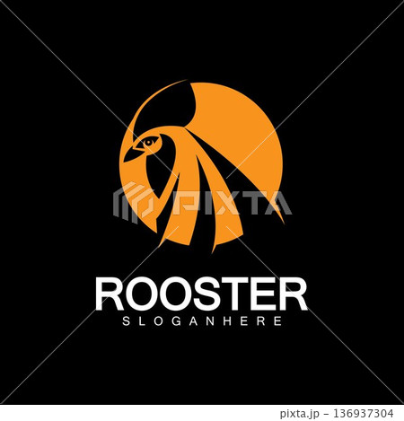 Rooster head logo vector icon symbol illustration design.Rooster chicken cock. Abstract vector illustration Rooster head logo vector icon symbol illustration design.Rooster chicken cock. Abstract vector illustration 136937304