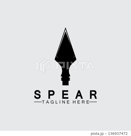 Spear logo icon vector illustration design.Head spear logo vintage illustration design vector Spear logo icon vector illustration design.Head spear logo vintage illustration design vector 136937472