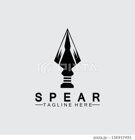 Spear logo icon vector illustration design.Head spear logo vintage illustration design vector 136937491