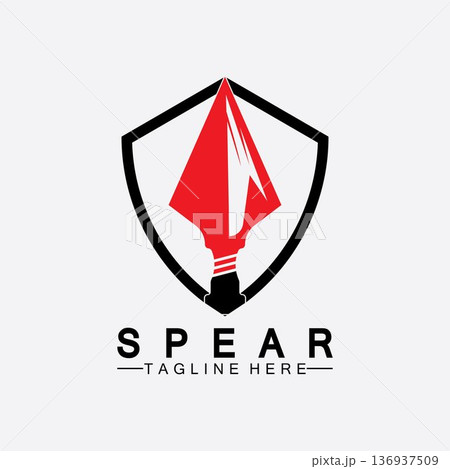 Spear logo icon vector illustration design.Head spear logo vintage illustration design vector 136937509