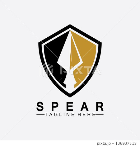 Spear logo icon vector illustration design.Head spear logo vintage illustration design vector 136937515