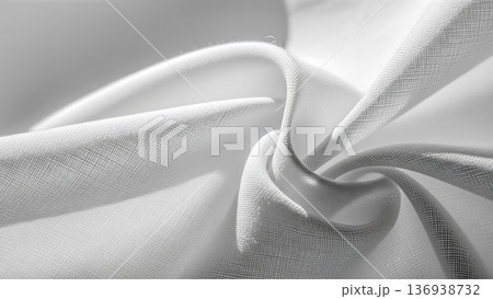 Macro view of white transparent soft fabric...のイラスト素材 [136938732] - PIXTA