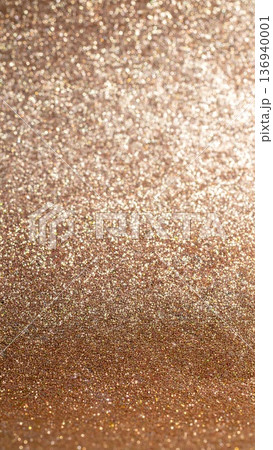 《AI画像》キラキラ輝く金色の背景素材 136940001