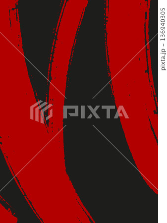 Abstract Black and Red Ink Brush Strokes Abstract Black and Red Ink Brush Strokes 136940305