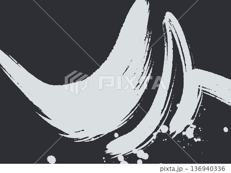 Bold ink brush swirl with splashes background Bold ink brush swirl with splashes background 136940336