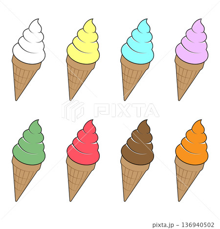 ソフトクリーム　色違いセット 136940502