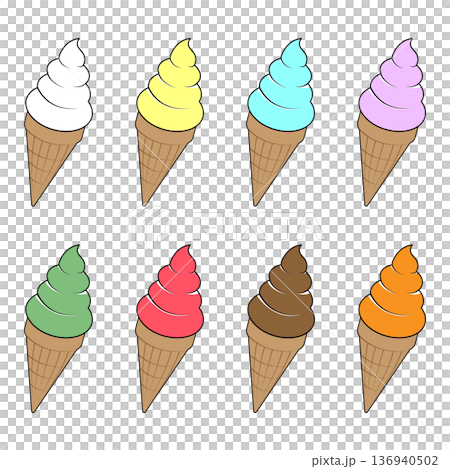ソフトクリーム　色違いセット 136940502